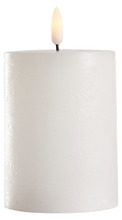 Kubbelys med 3D LED-flamme H10 cm